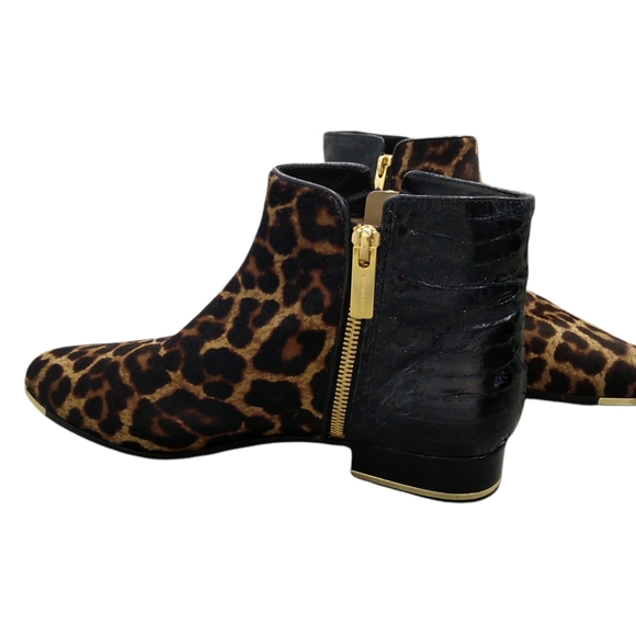 Michael kors collection leopard print pony hair booties 39 - Picture 1 of 8